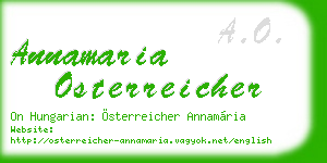annamaria osterreicher business card